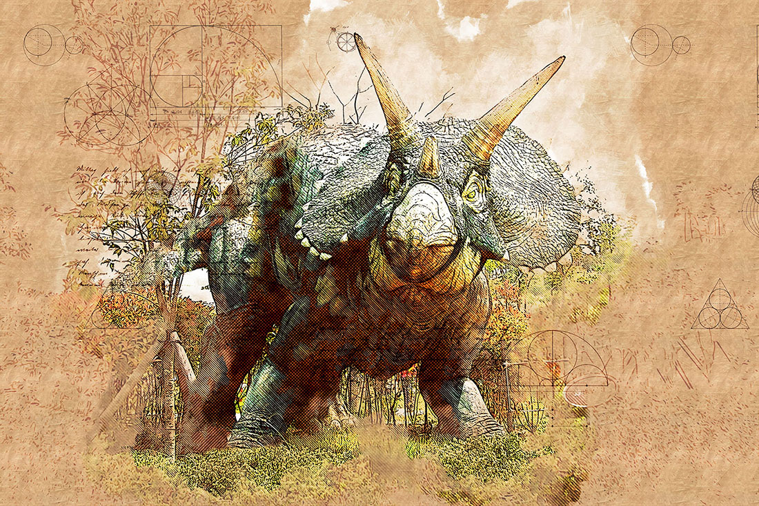 Dinosaur Printable HQ Graphics with Rustic Style Preview image.