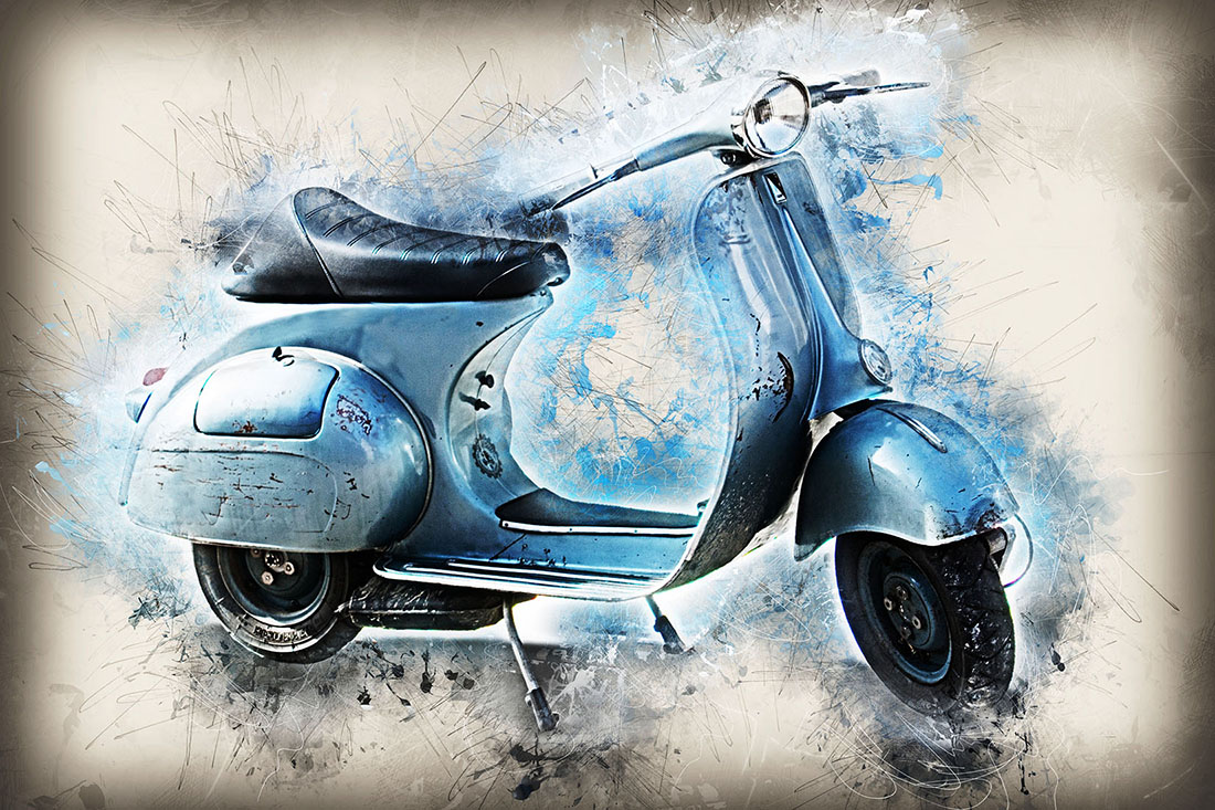 Motorcycles HQ Graphics with Grunge Style Preview image.
