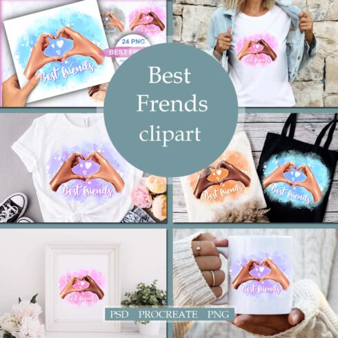 Best Friend Hands Girfrends Clipart cover image.