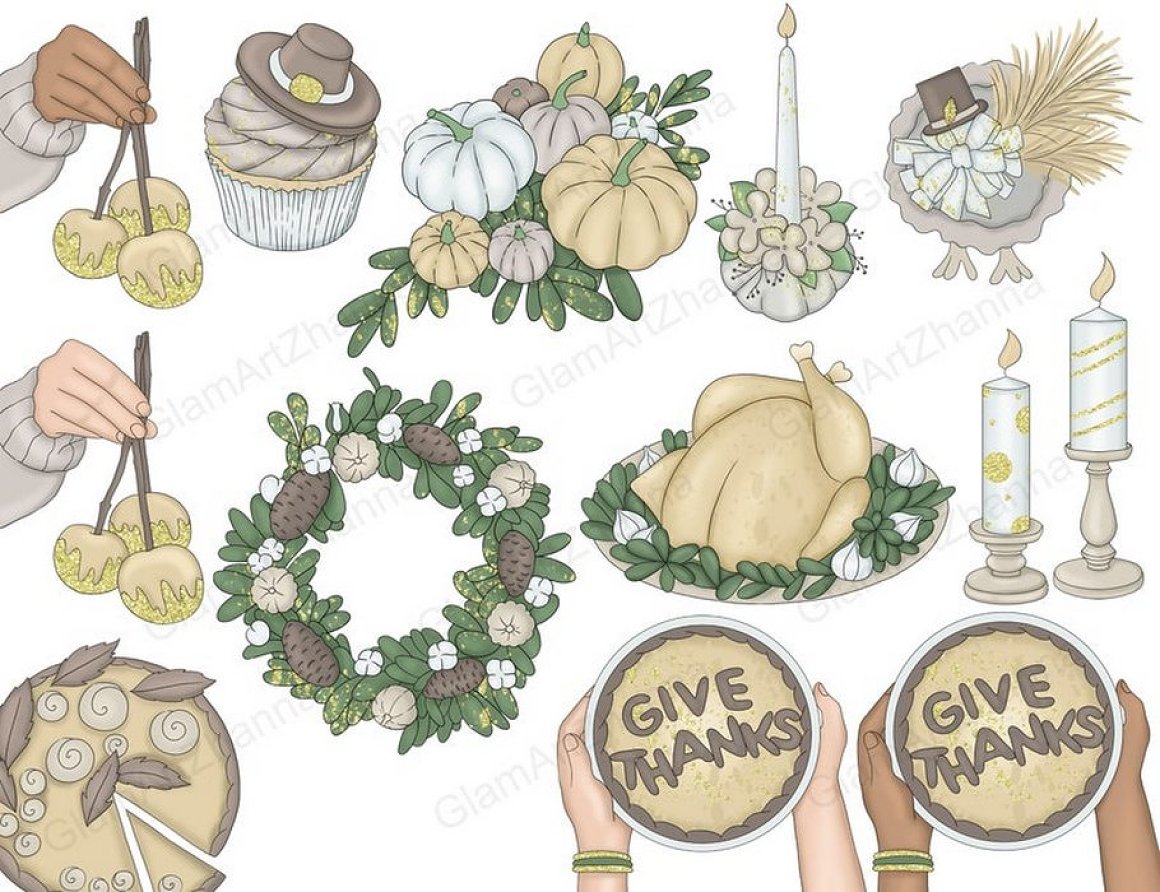 Delicate light elements for your Thanksgiving illustration.