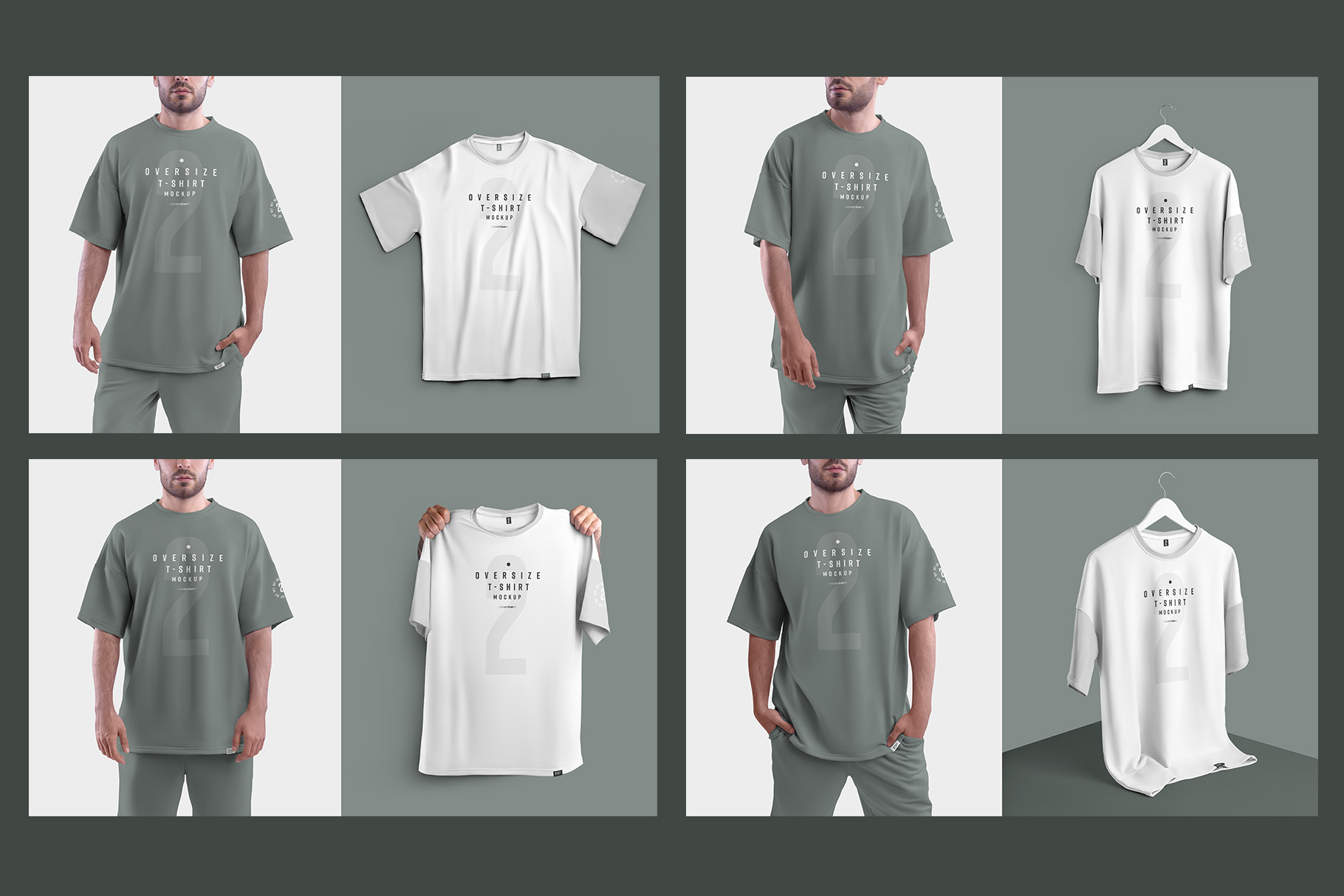 16 Mockups Oversize T-shirt - MasterBundles