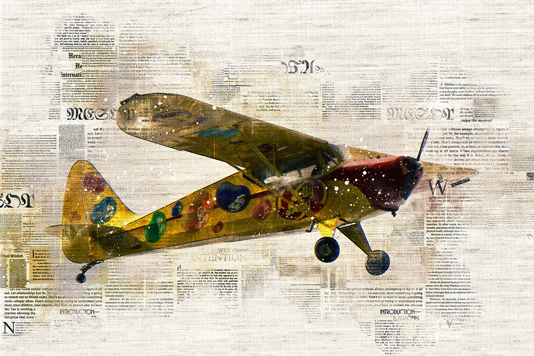 Printable Aircraft Graphics with Rustic Style Preview image.