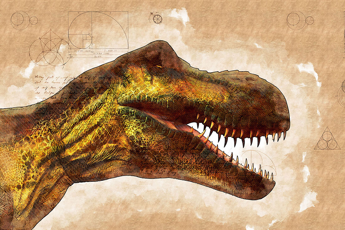 Dino Head Printable HQ Graphics with Rustic Style Preview image.