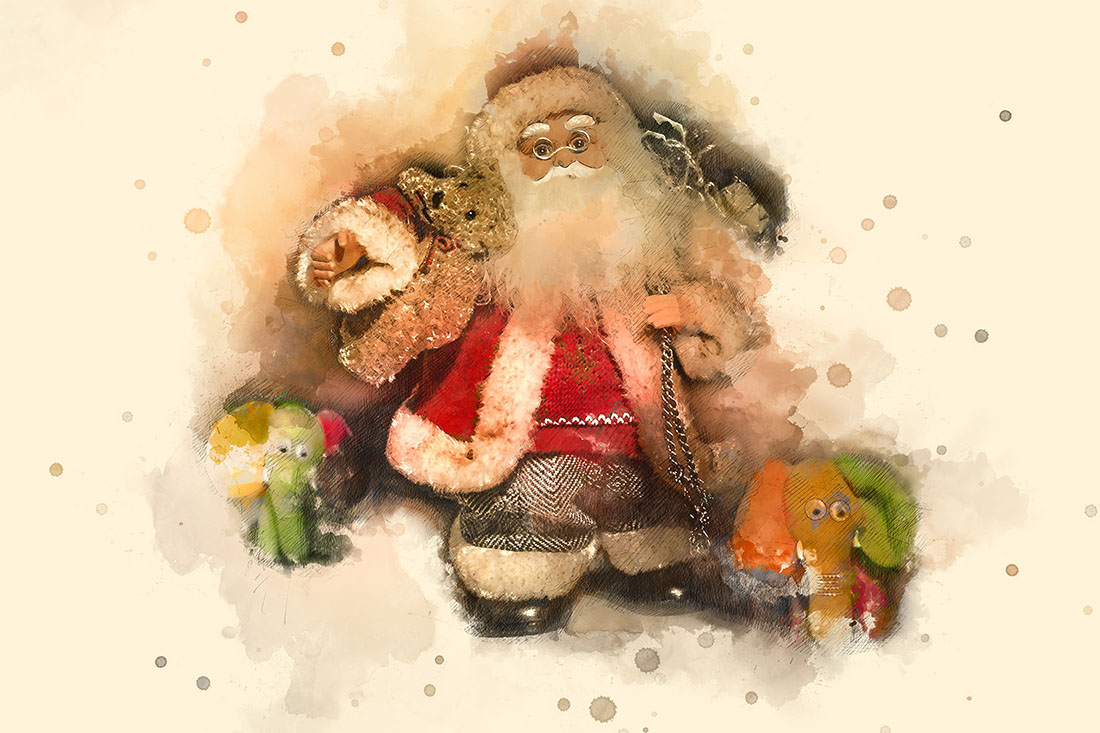 Christmas Santa Graphics with Artistic Style Preview image.