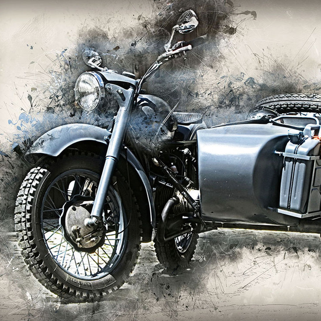 Motorcycles HQ Graphics with Grunge Style cover image.