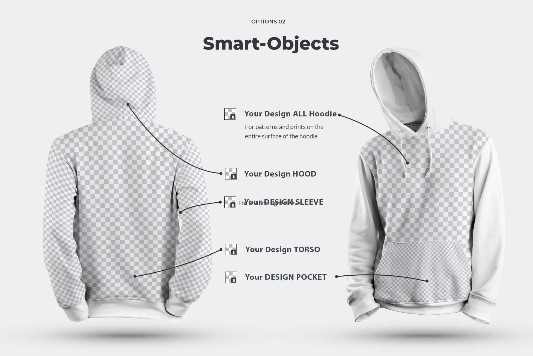 8 Hooddie Men Mockups smart objects.