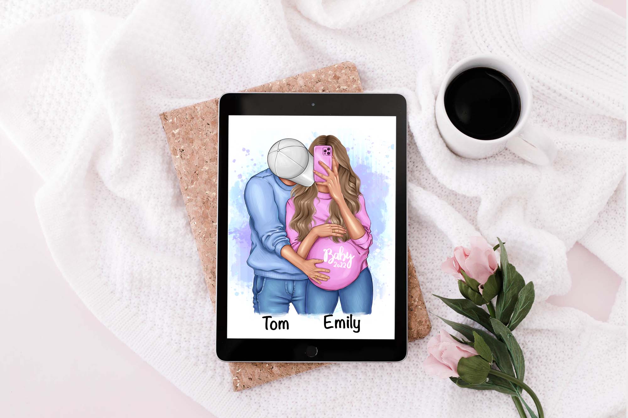 Couple With Pregnant Girl Clipart facebook image.