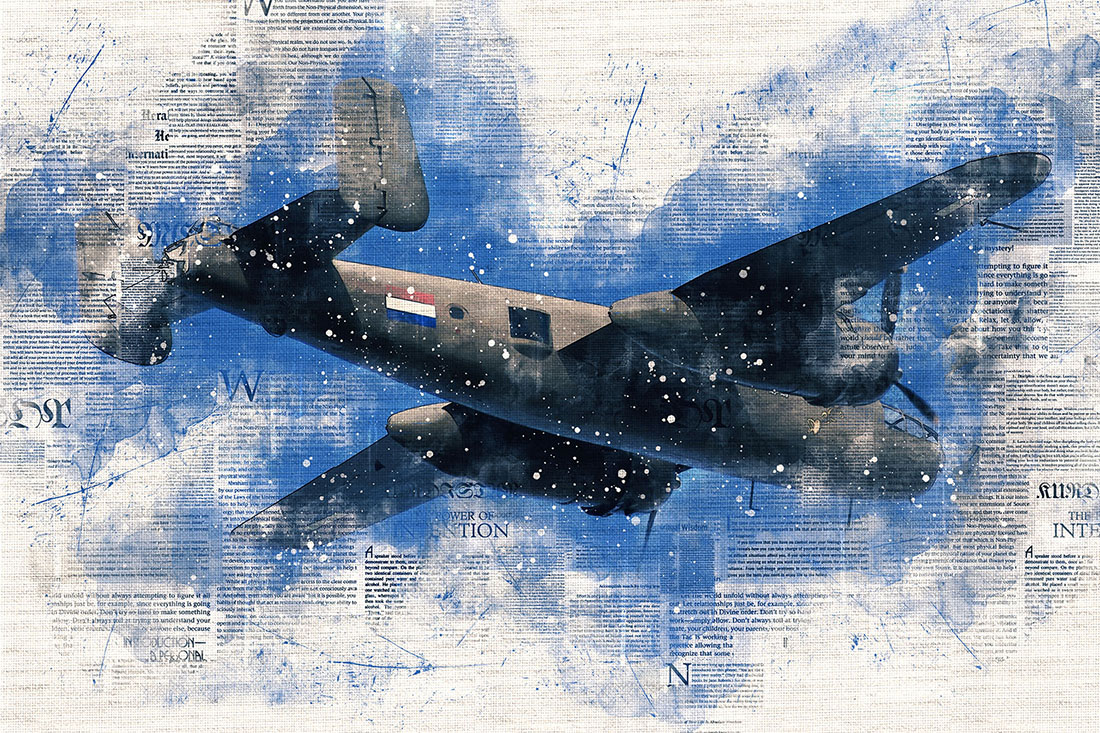 Aircraft in Sky Graphics with Rustic Style Preview image.