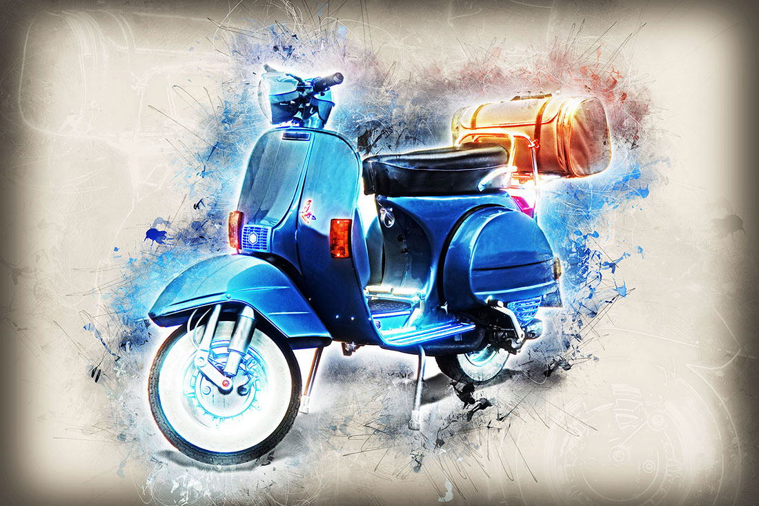 Nice Motorcycles Graphics with Grunge Style Preview image.