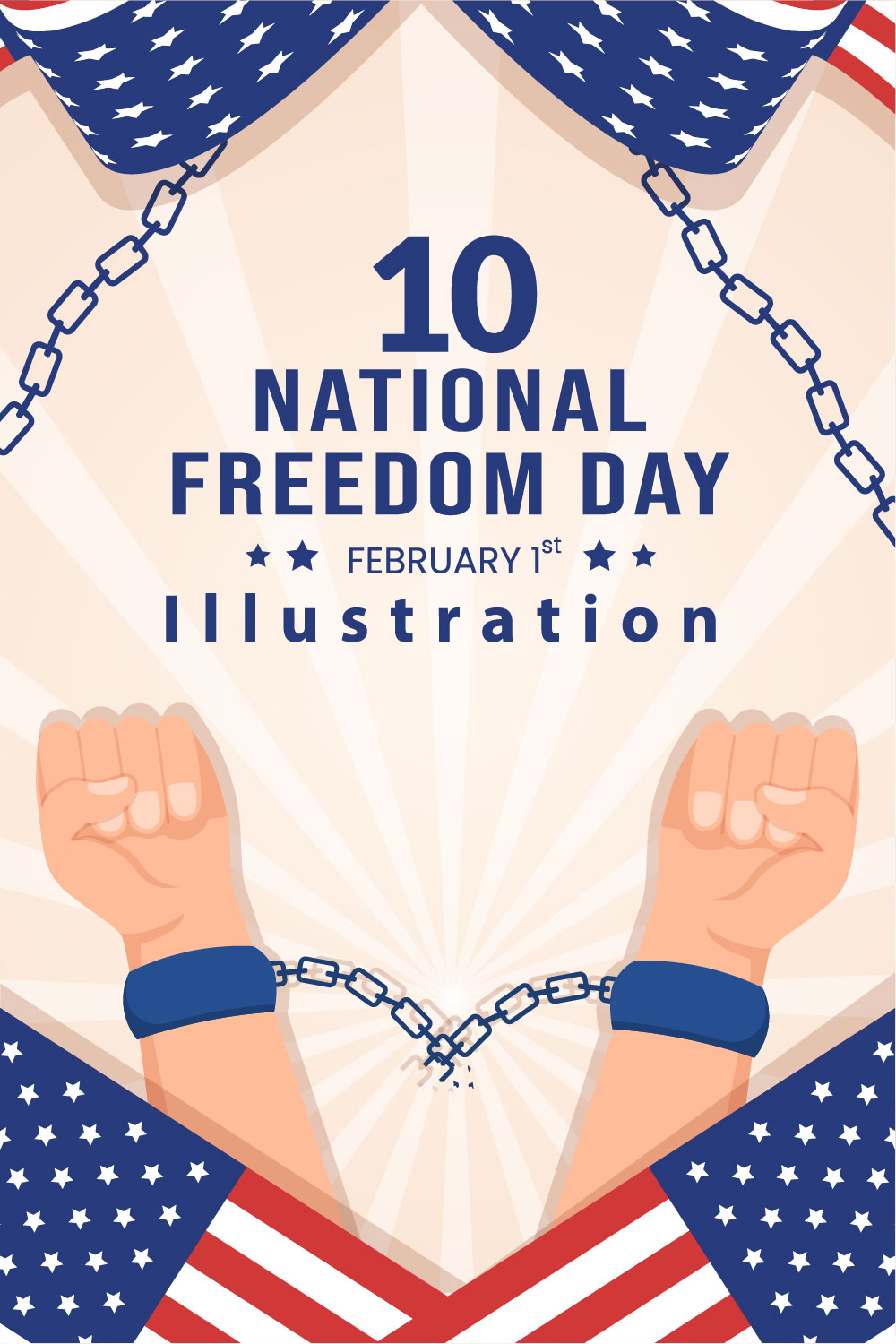 10 National Freedom Day Illustration pinterest image.