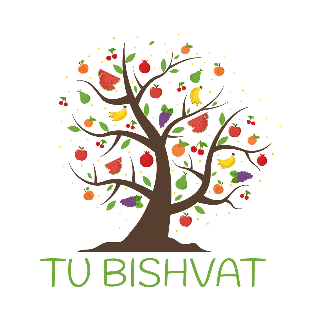 11 Happy Tu BiShvat Illustration cover image.