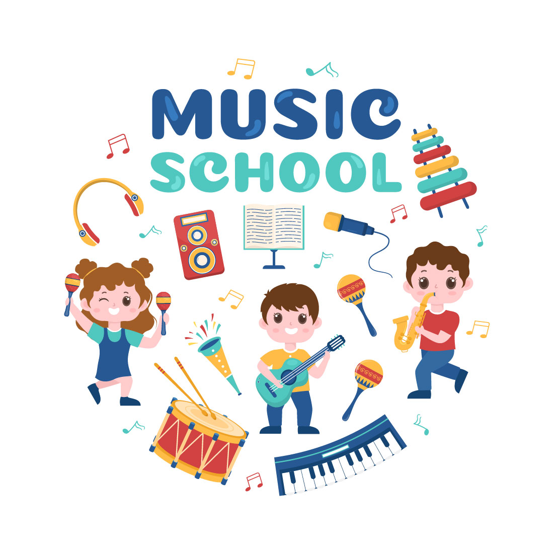 9 Music School Illustration cover image.
