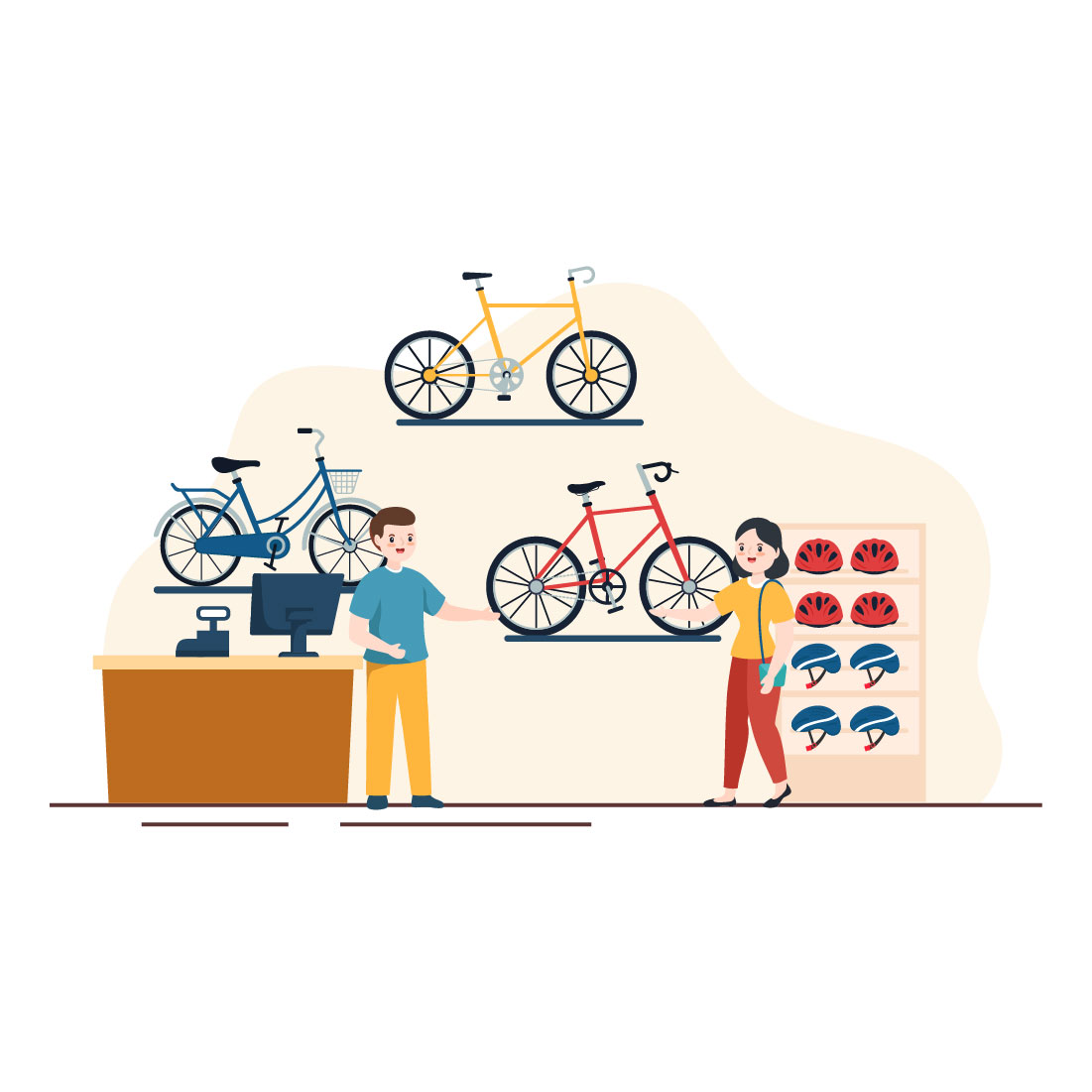 10 Bike Shop Illustration cover image.