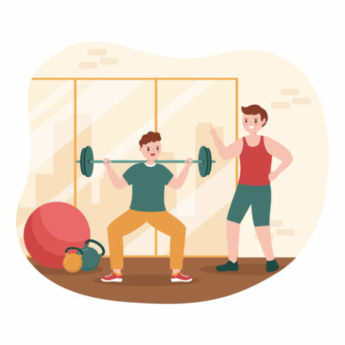 Personal Trainer or Sports Instructor Illustration cover image.