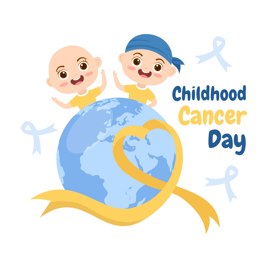10 International Childhood Cancer Day Illustration preview image.