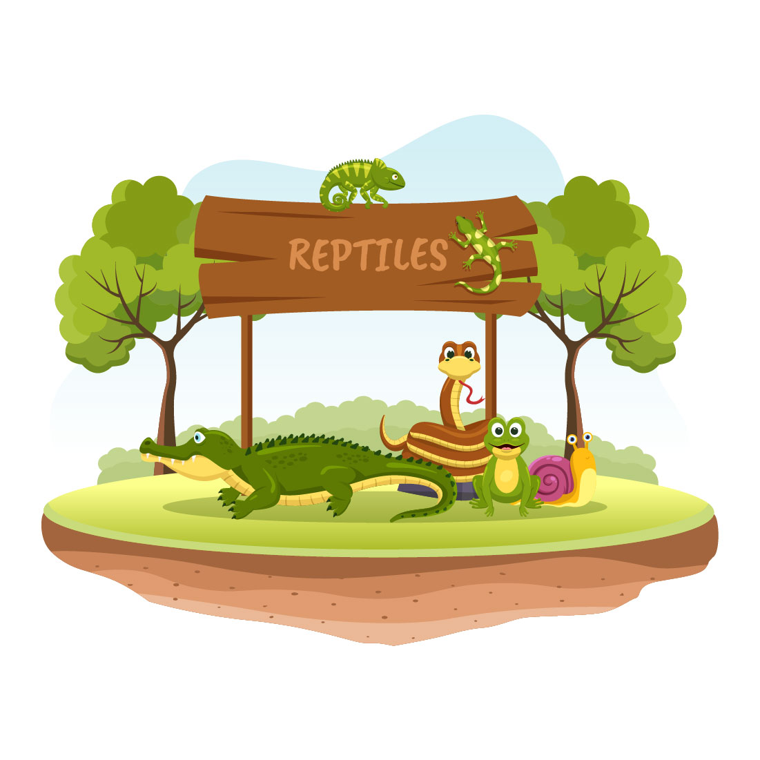 10 Set of Animal Reptile Illustration preview image.