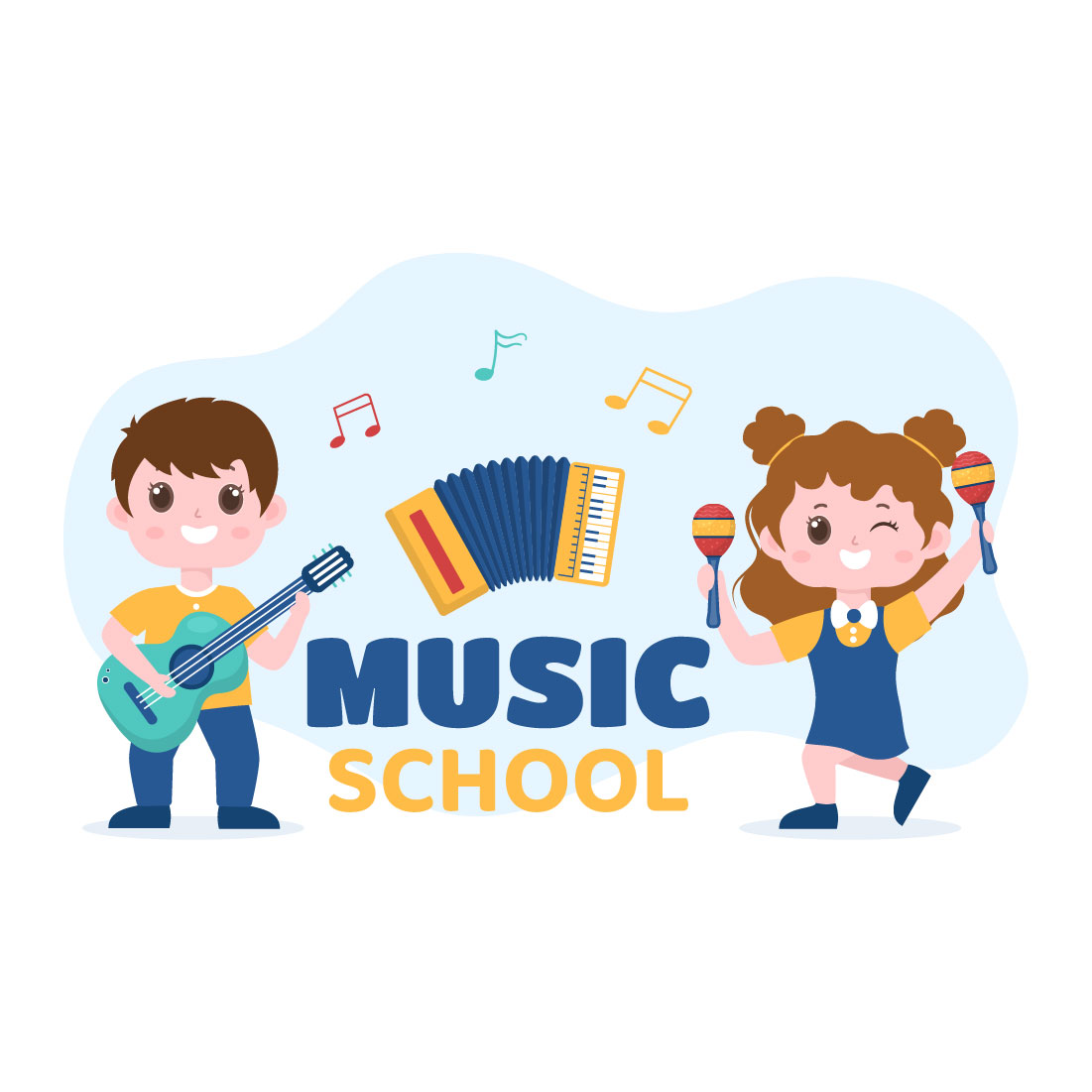 9 Music School Illustration preview image.