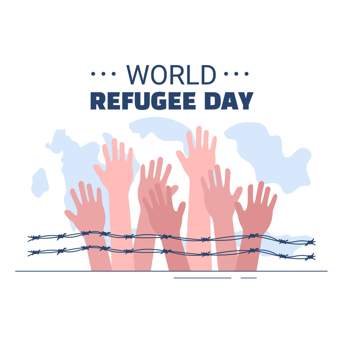 10 World Refugee Day Illustration preview image.