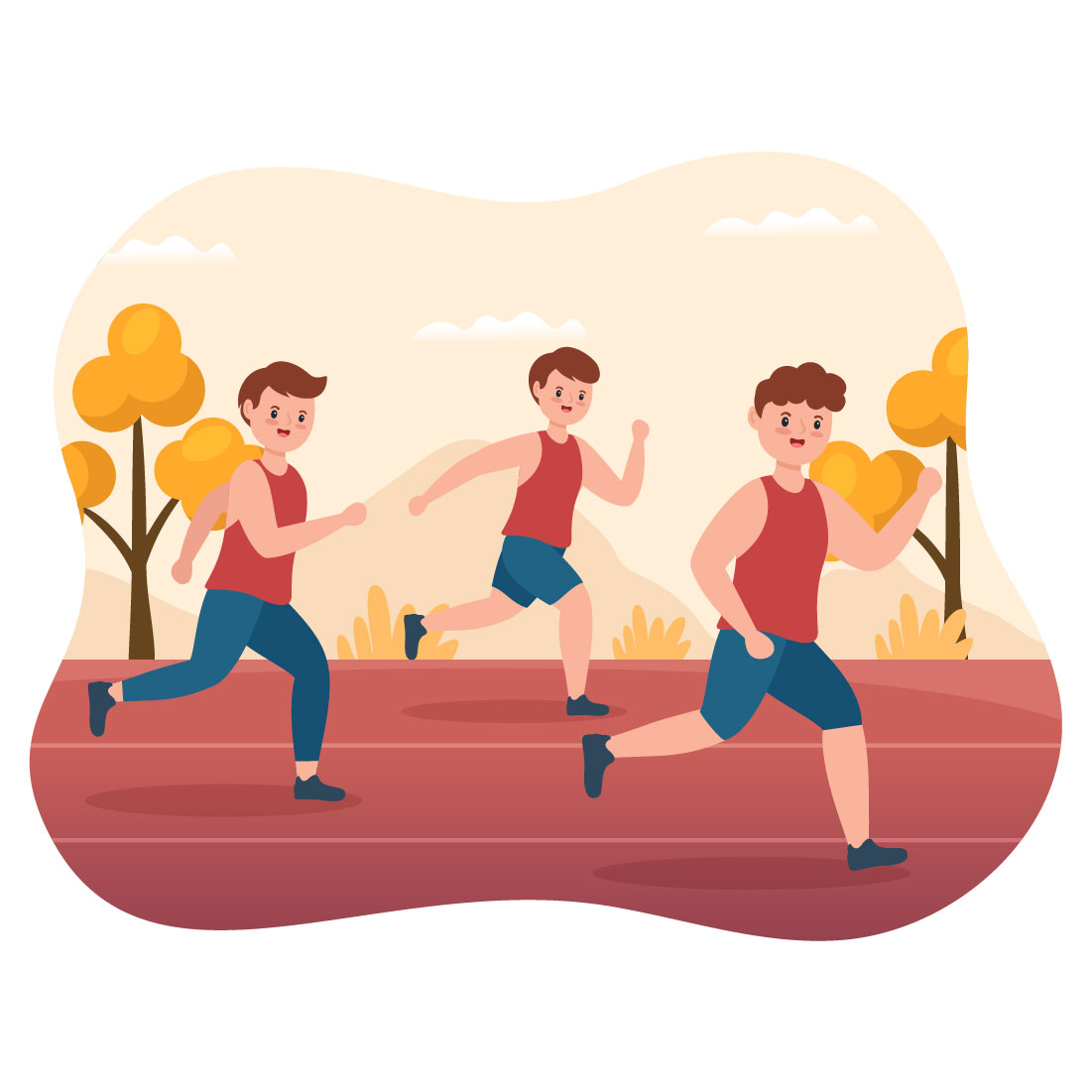 Running Race Flat Graphics cover image.
