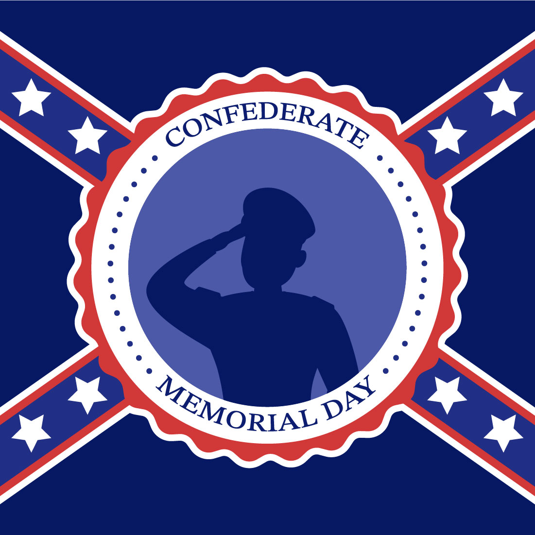 10 Confederate Memorial Day Illustration preview image.