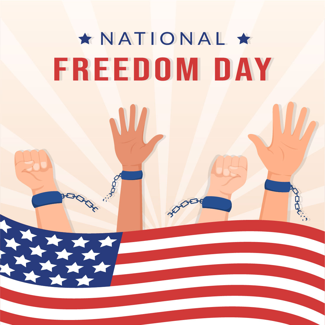 10 National Freedom Day Illustration preview image.