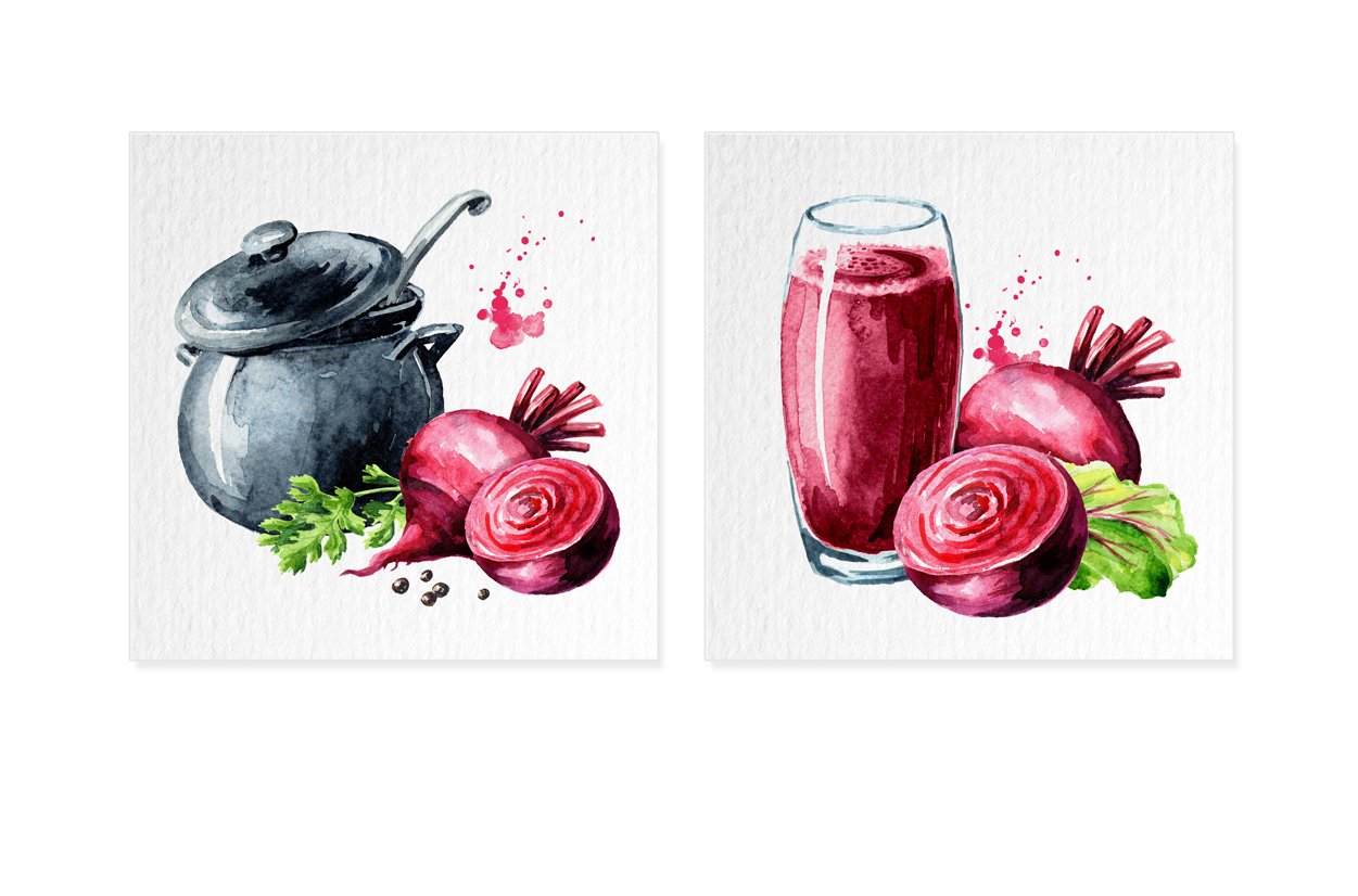 Tasty products from beetroots.