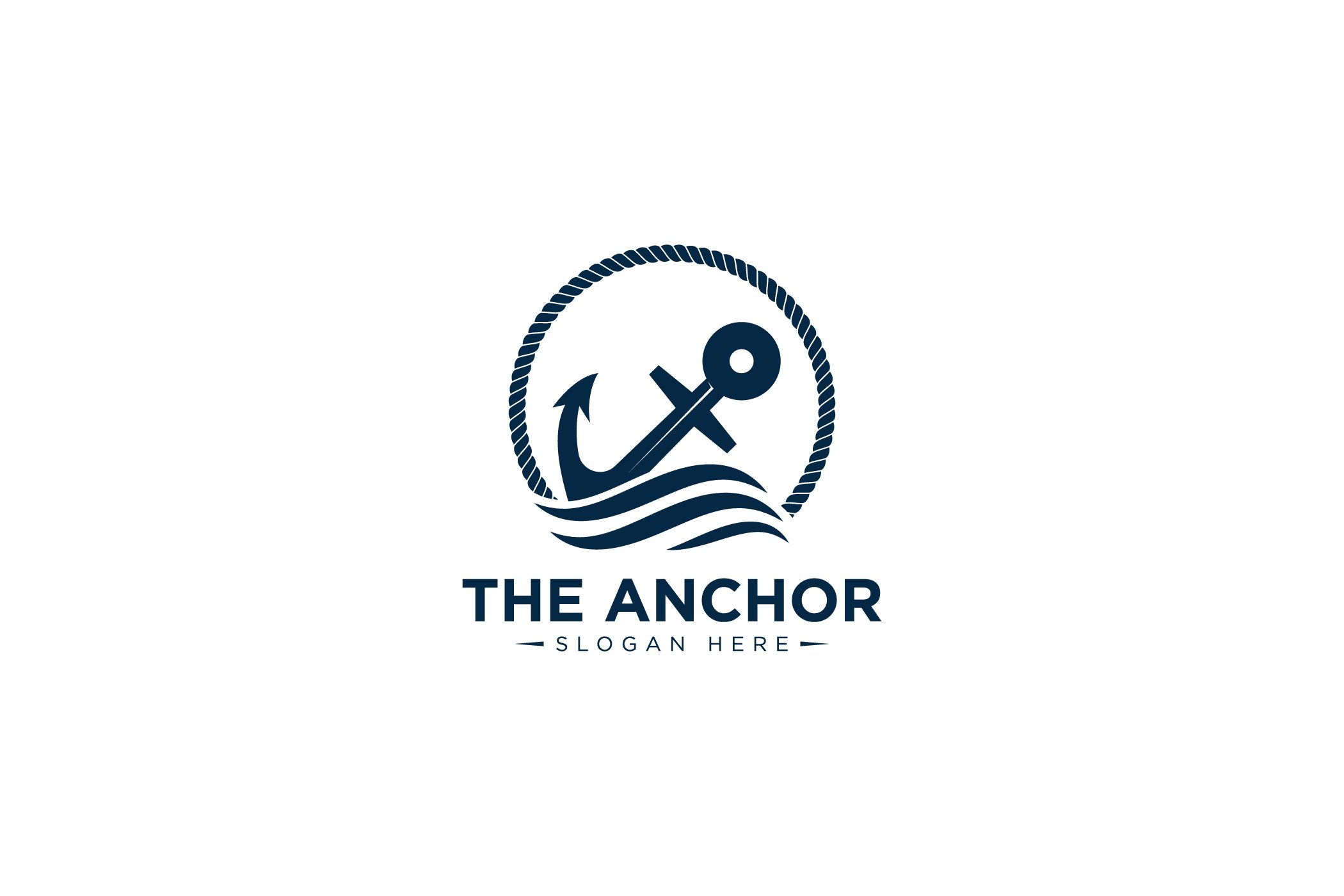 Creative anchor logo with space for your slogan.