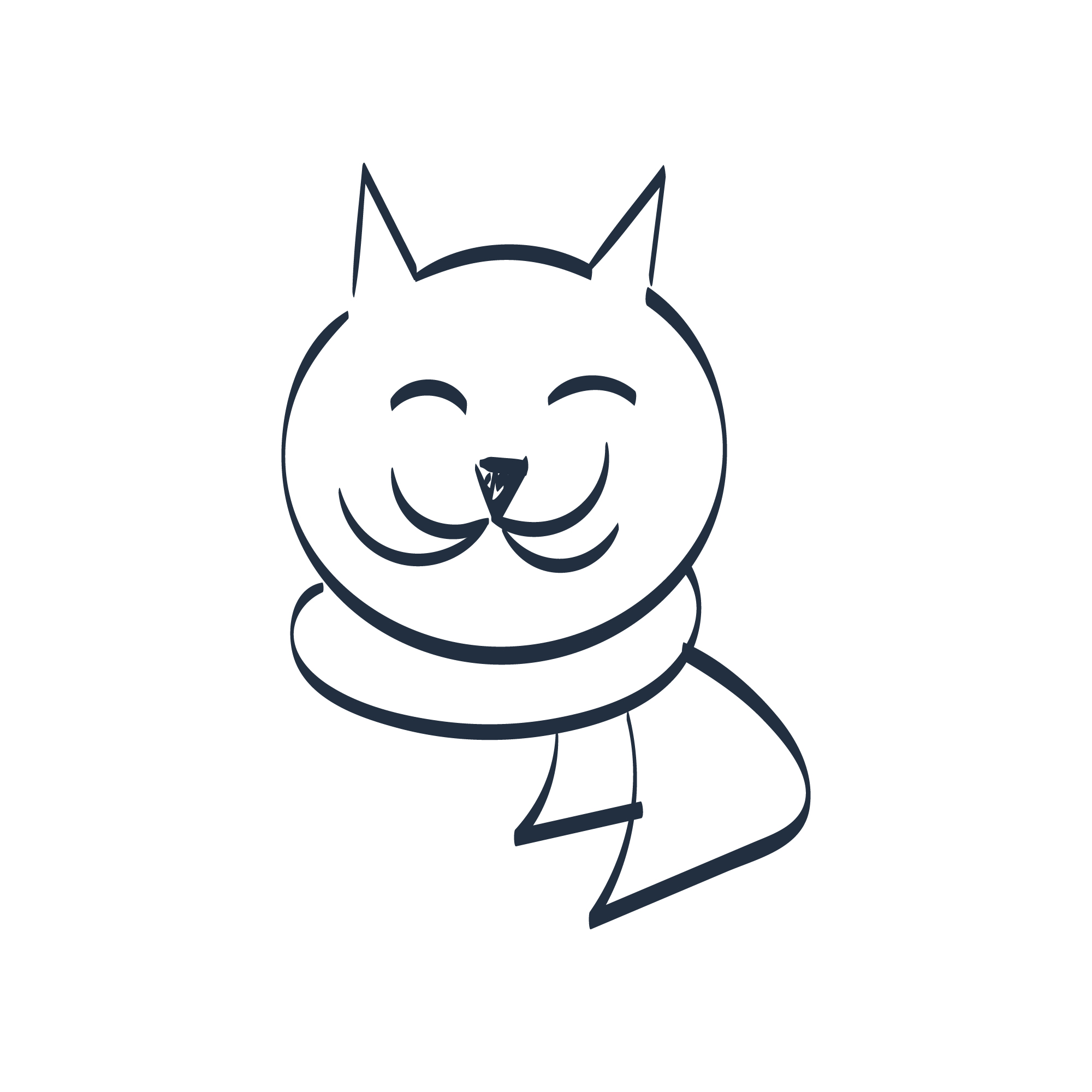 13 Hygge Doodle Collection, cat doodle.