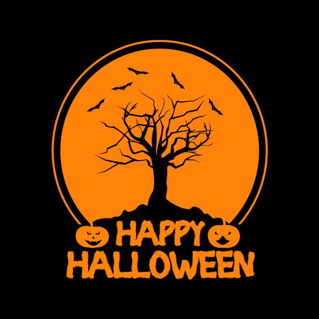 Halloween Tree Silhouette T-shirt preview image.