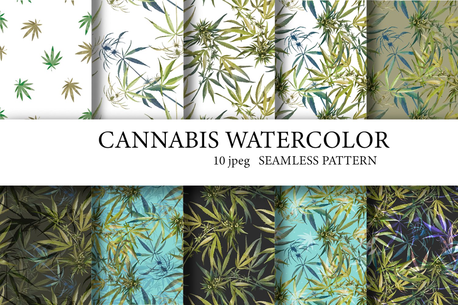 Cover image of Marijuana seamless pattern.