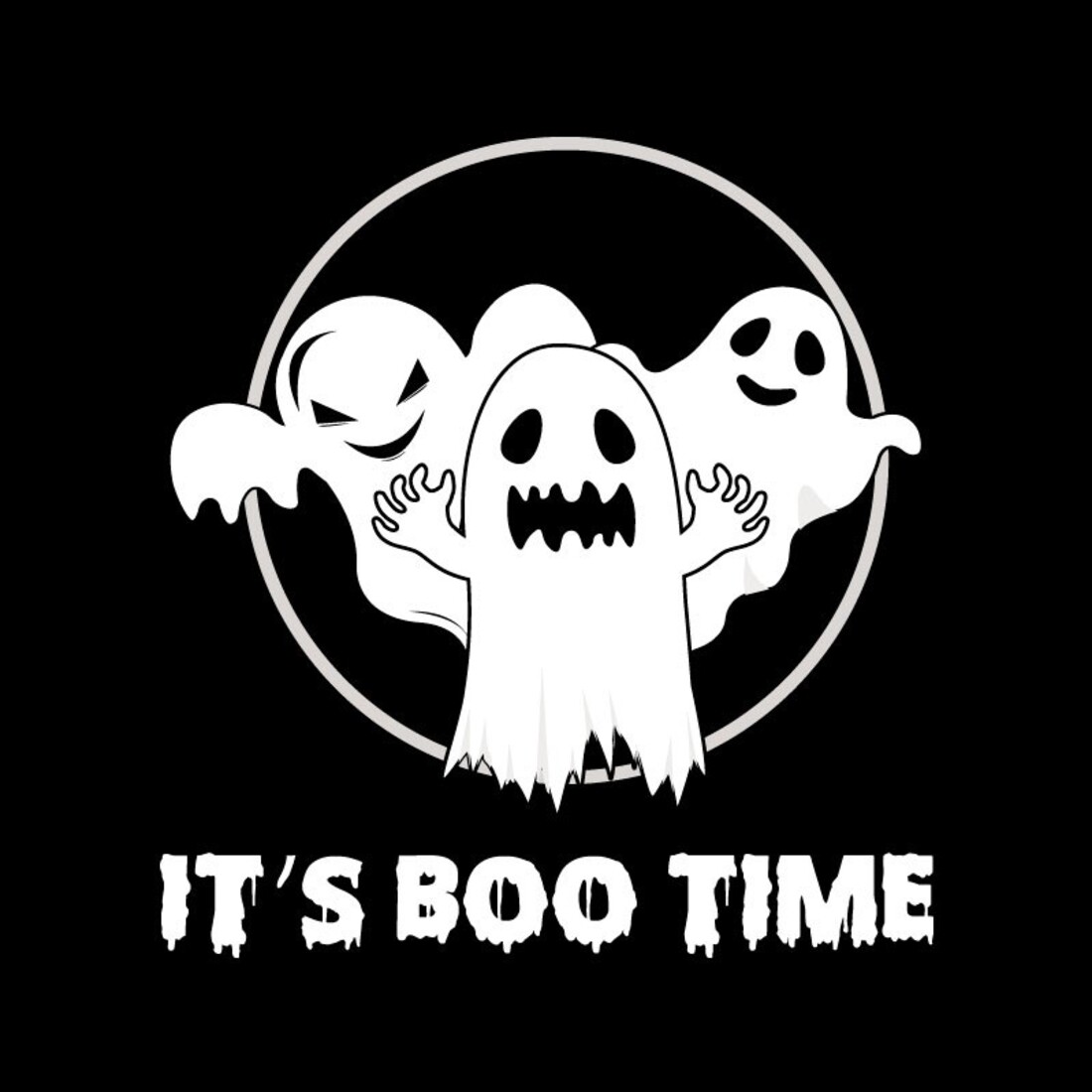 Scary Ghost T-shirt Design Halloween preview image.