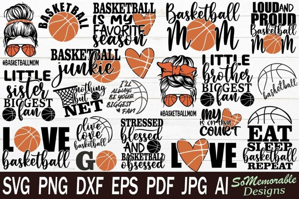 Basketball SVG Bundle, Basketball SVG Cut Files – MasterBundles