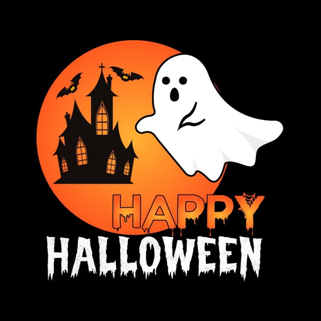 Halloween T-shirt Stylish Vector preview image.
