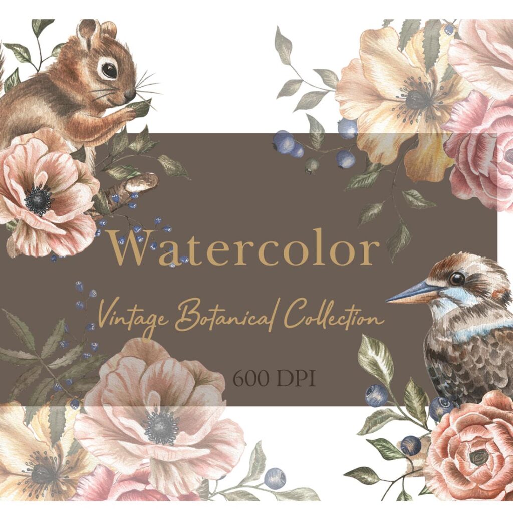 Botanicals Collection. Design Vintage Botanical Collection - MasterBundles