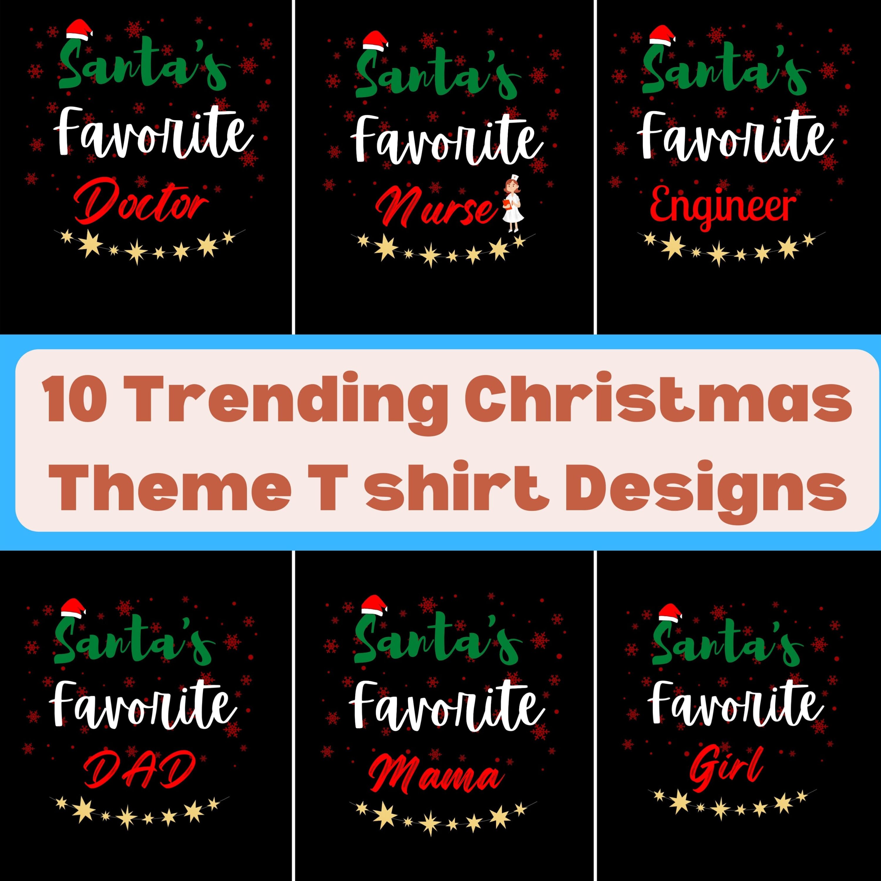 Trending And Evergreen Christmas T-shirt Designs cover image.
