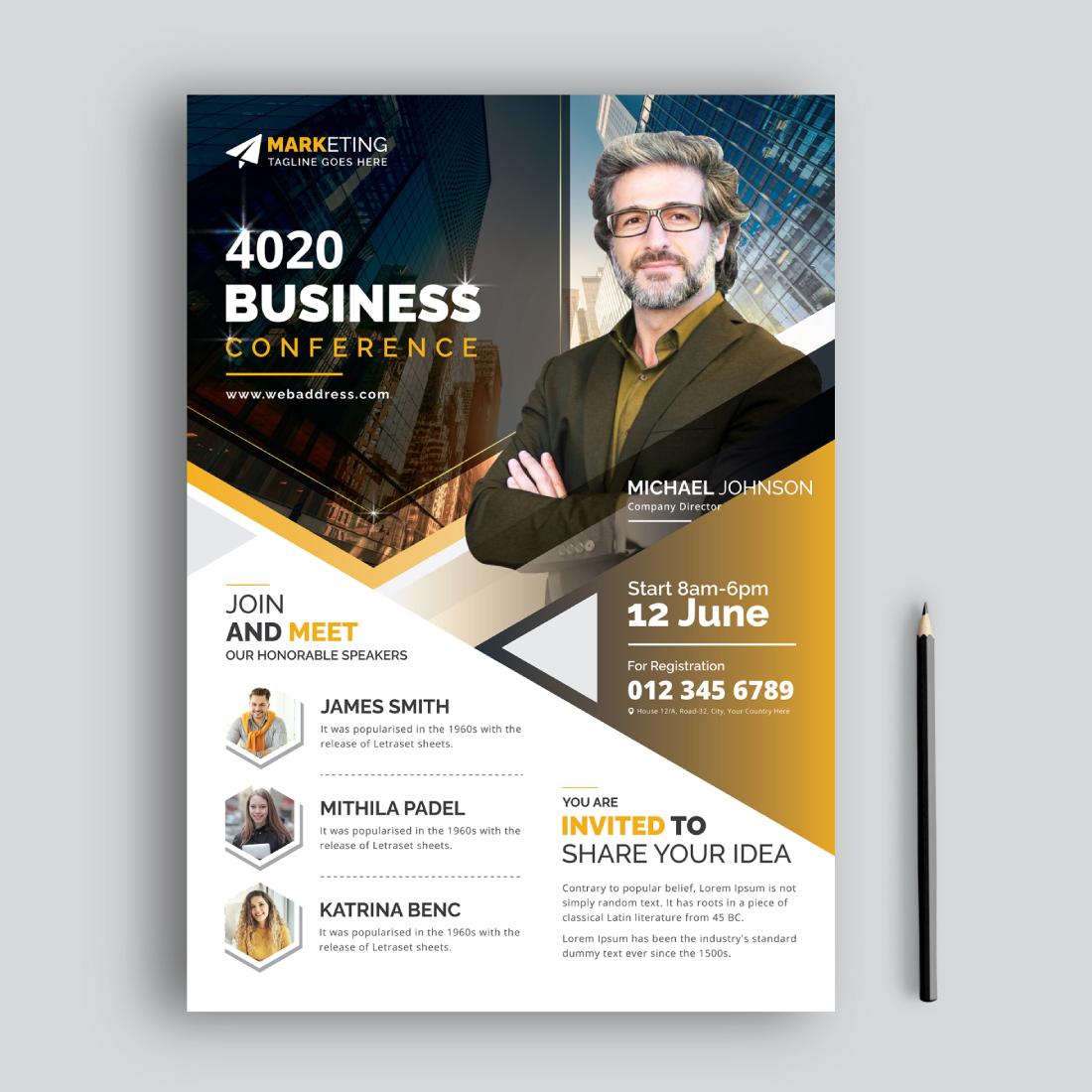 Conference Flyer Template - MasterBundles