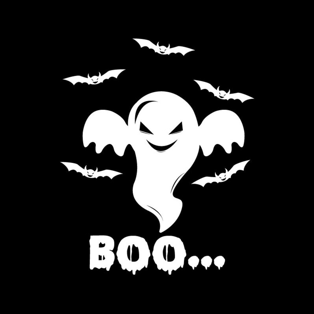 Halloween Black and White T-shirt Graphics cover image.