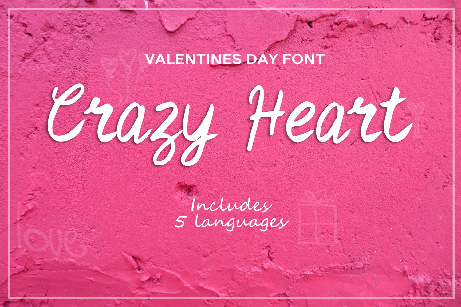 Bright pink background with calligraphy font.