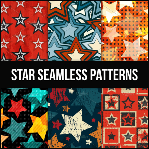 Star Seamless Patterns.
