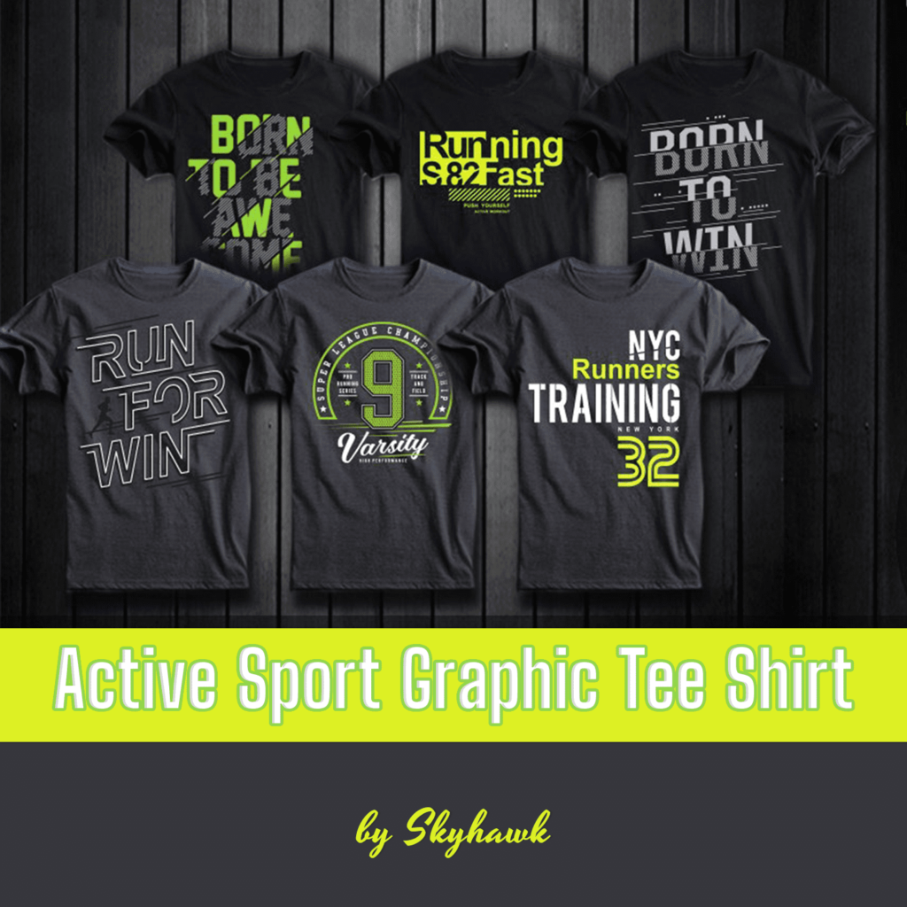 Active Sport Graphic Tee Shirt MasterBundles