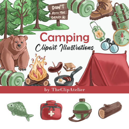 Camping Clipart Illustrations - main image preview.