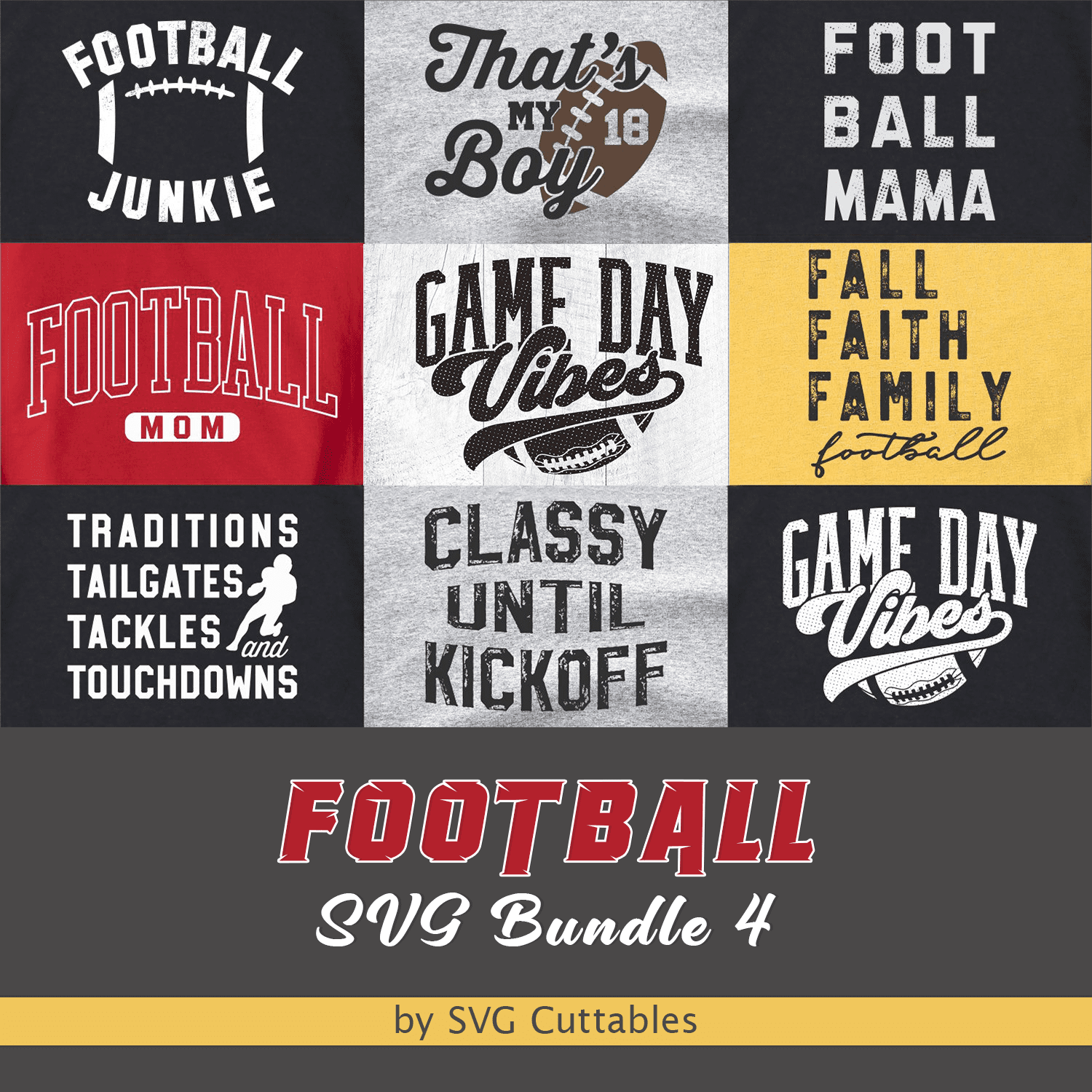 Football SVG Bundle 4 cover.