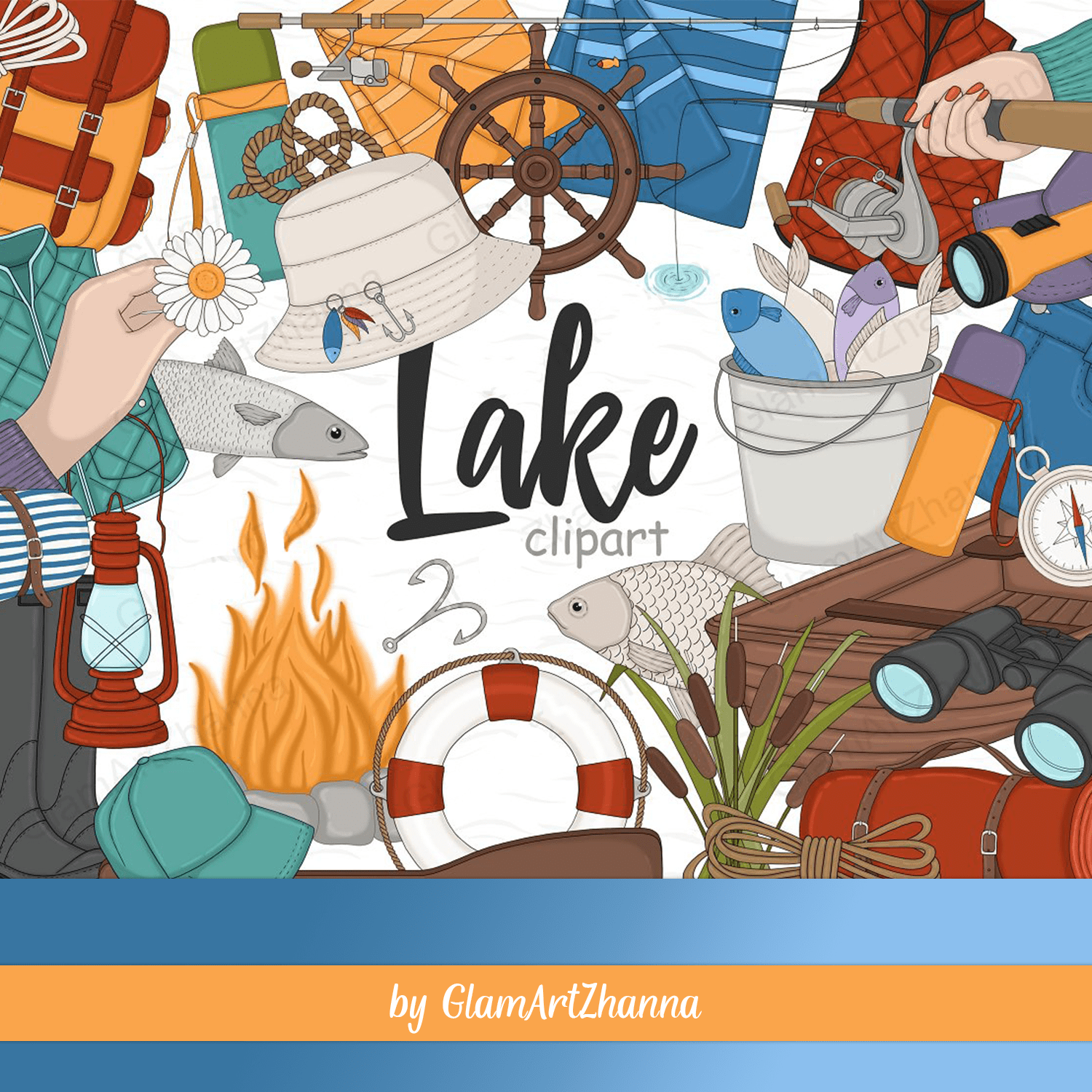 Lake Clipart cover.