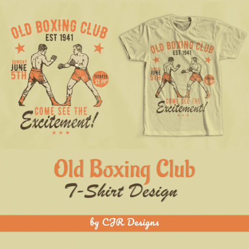 Old Boxing Club T-Shirt Design.