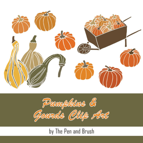 Pumpkins & Gourds Clip Art.