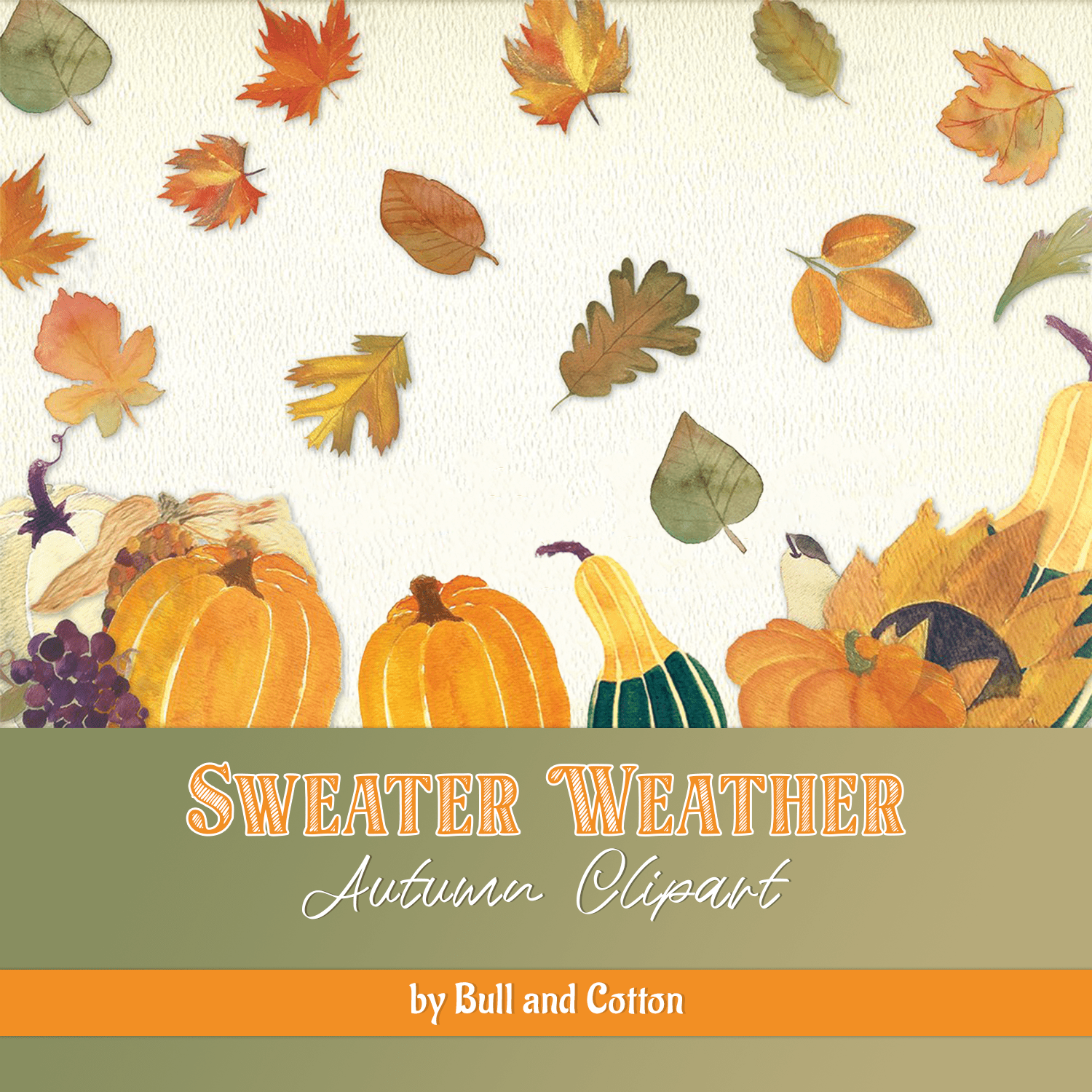 Sweater Weather Autumn Clipart cover.