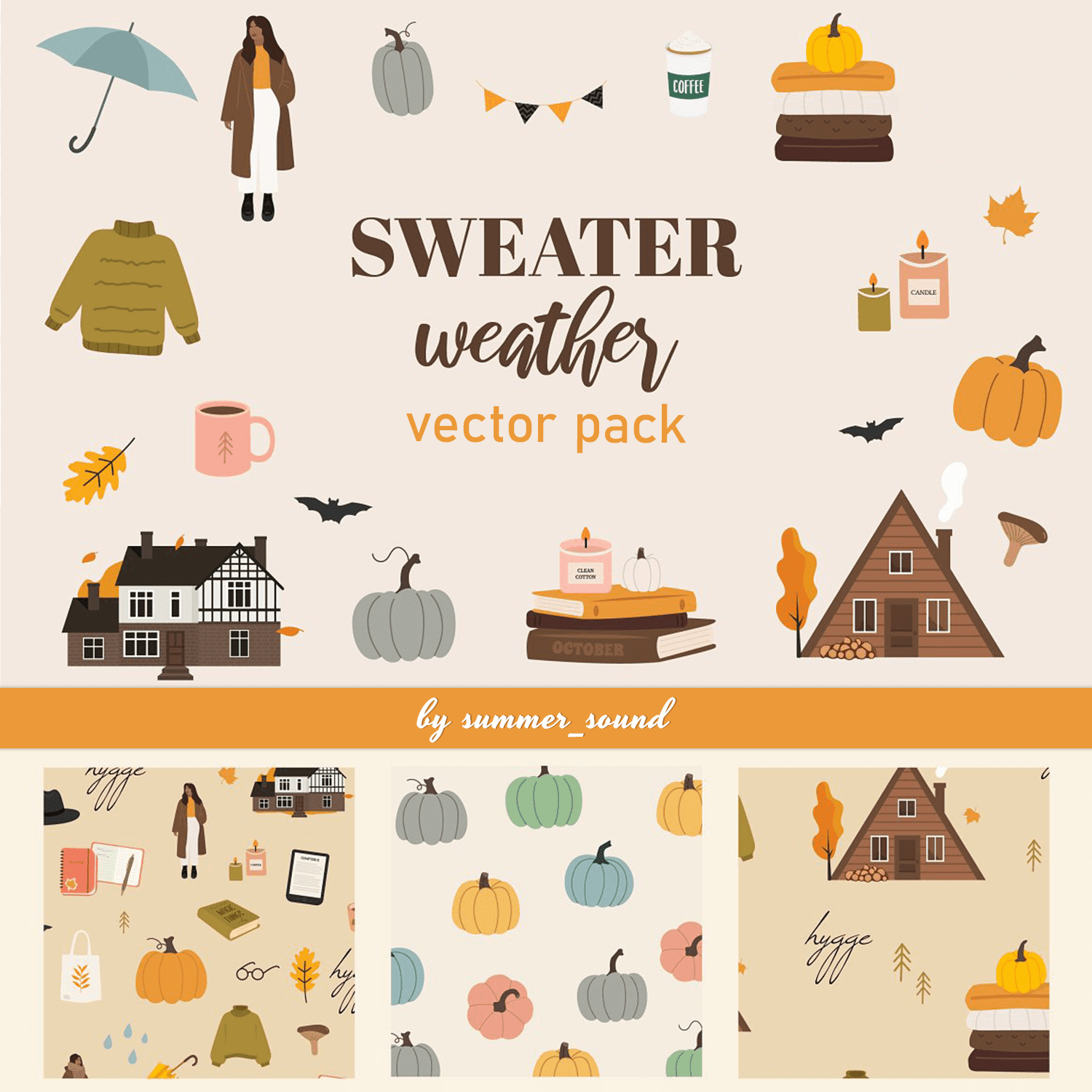 Sweater Weather vector pack cover.
