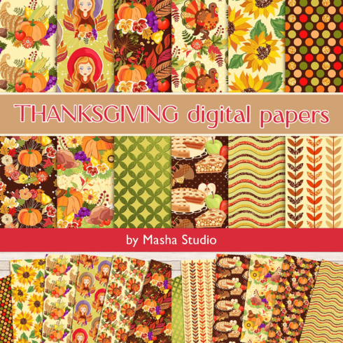 THANKSGIVING digital papers.