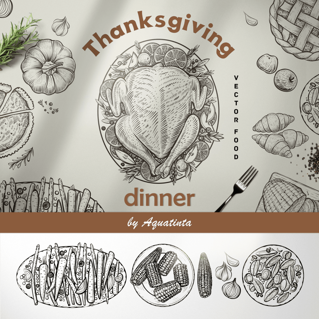 Thanksgiving Dinner - Vector Food – MasterBundles