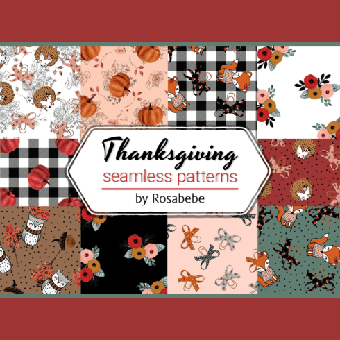 Thanksgiving seamless patterns.